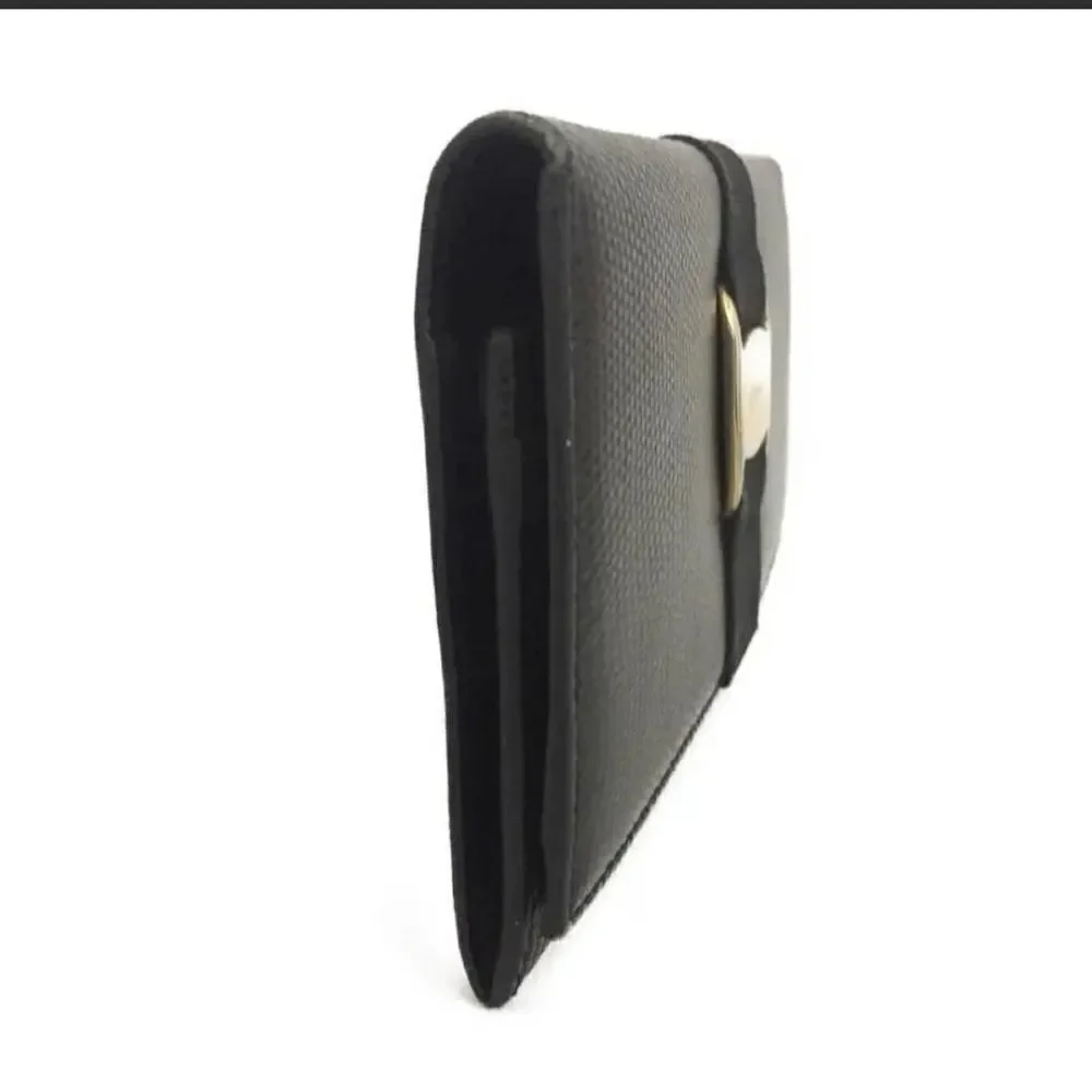 Salvatore Ferragamo Vara Black Leather Long Bifold Wallet/1A5349